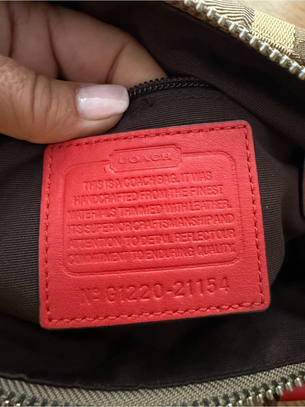 Coach Legacy Signature Canvas Satchel with Red Trim and Tassels